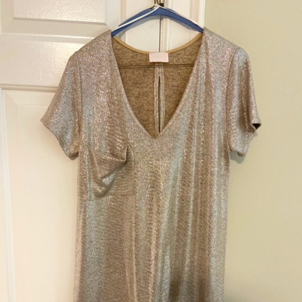 Karle Gold Sparkle Dress - small